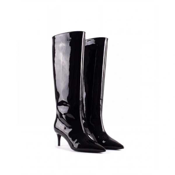 Sebastian Milano Amy Boot in Black Patent, view 2 | Boots