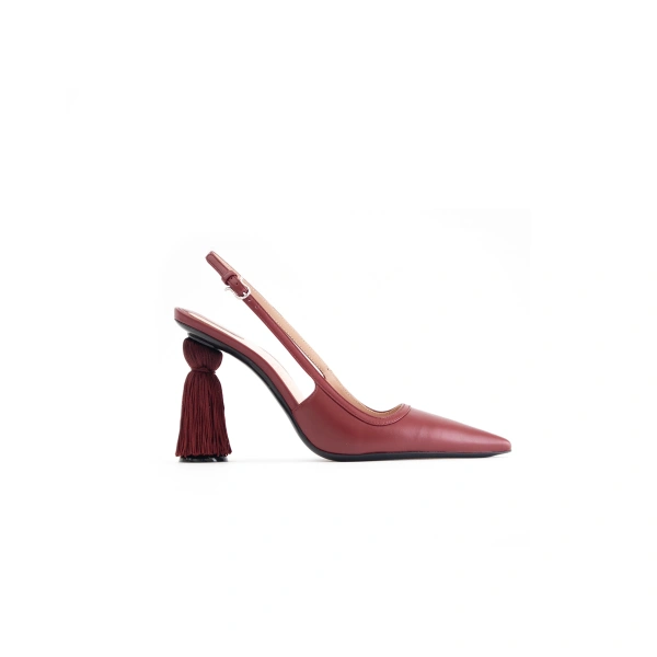 Sebastian Milano Fifi Slingback in Burgundy Leather | Slingbacks