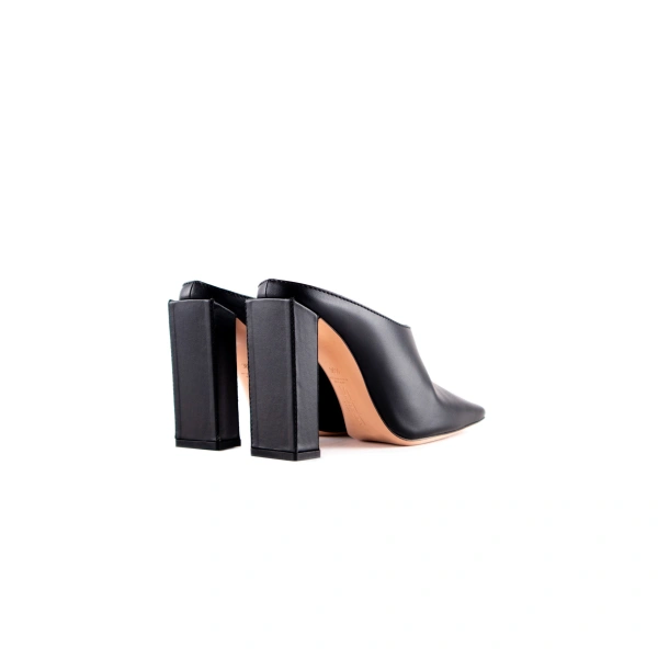 Sebastian Milano Frances Mule in Black Leather, view 3 | Mules
