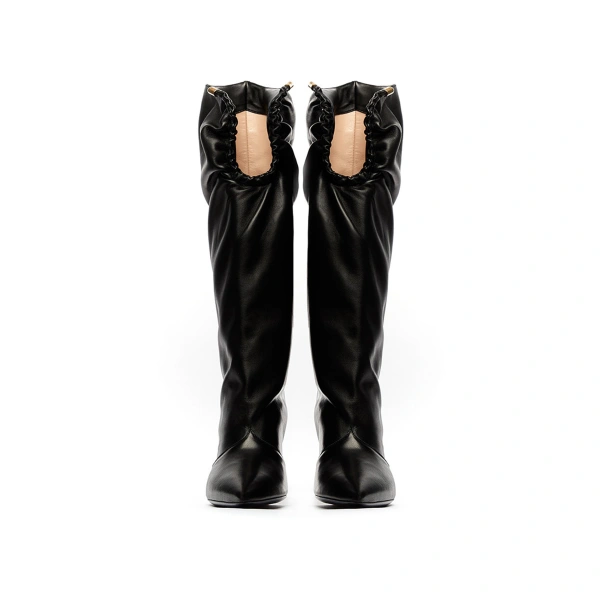 Sebastian Milano Jaida Boot in Black Nappa, view 3 | Knee-High Boots