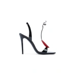 Sebastian Milano Muse Sandal in Black Patent and Red Crystal | Sandals