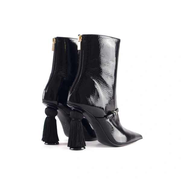 Sebastian Milano Rama Ankle Boot in Black Nappa, view 3 | Ankle Boots