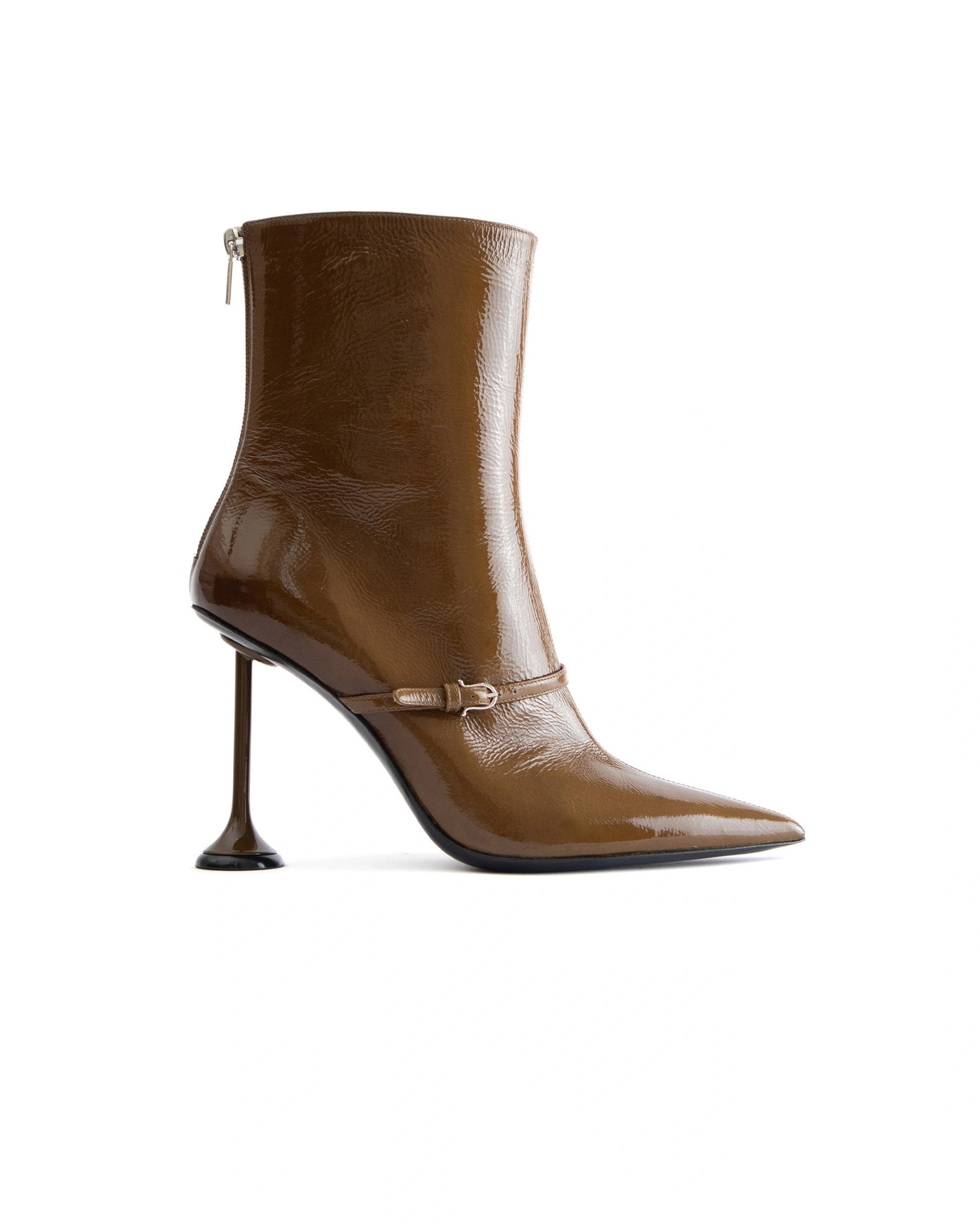 Sebastian Milano Rama Ankle Boot Olive Green Patent Sebastian Milano Rama Ankle Boot in Olive Green Patent | Ankle Boots