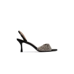 Sebastian Milano Simone Sandal in Black Dupion Silk | Sandals