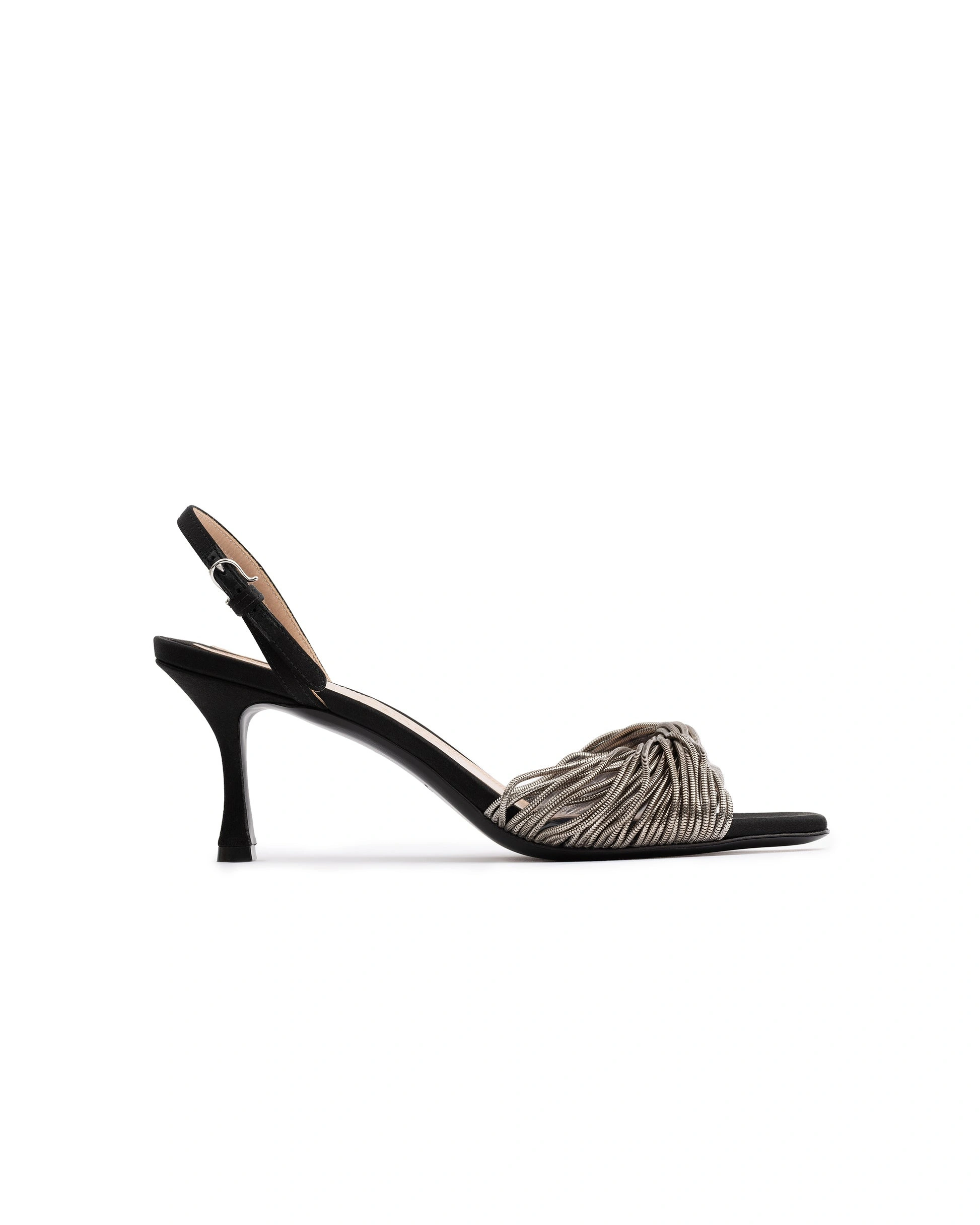 Sebastian Milano Simone Sandal Black Dupion Silk Sebastian Milano Simone Sandal in Black Dupion Silk | Sandals