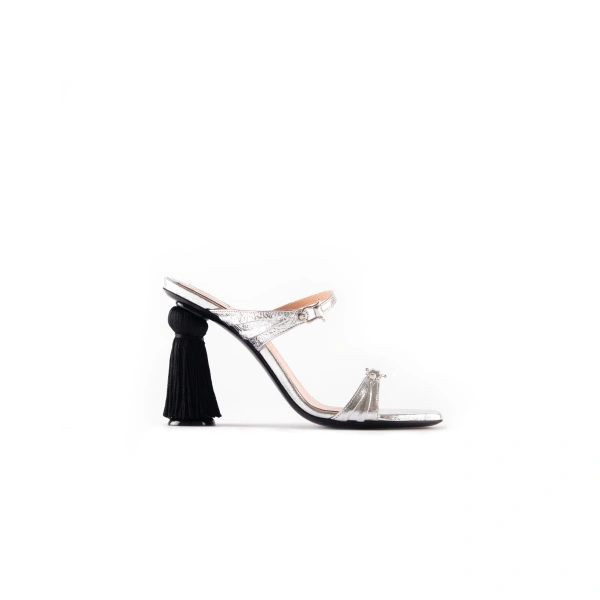 Sebastian Milano Vanessa Sandal in Silver and Black | Sandals