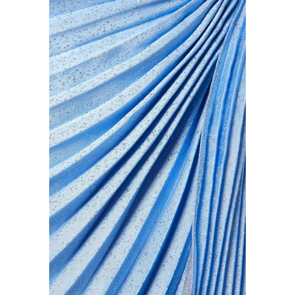 SemSem Draped Pleated Metallic Silk-Blend Crepe Mini Dress | Mini Dresses | Coveti