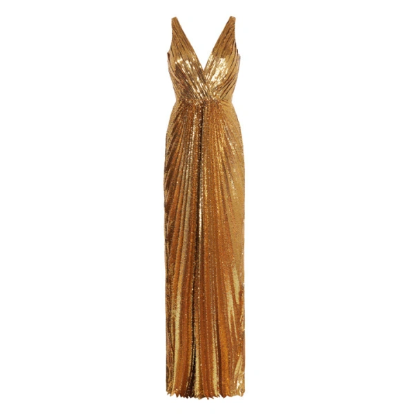 Gold Sequin Sunray Gown