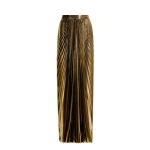 SemSem Gold Sunray Plissé Maxi Skirt | Skirts | Coveti
