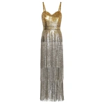 SemSem Ombré Sequin Bustier Dress with Beaded Fringe | Maxi Dresses | Coveti