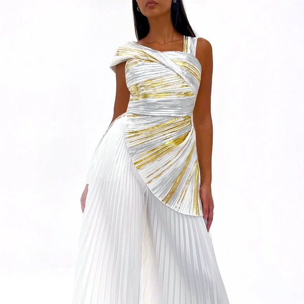 SemSem Pleated Wide Leg Trousers | Pants | Coveti