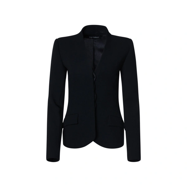Black Collarless Jacket