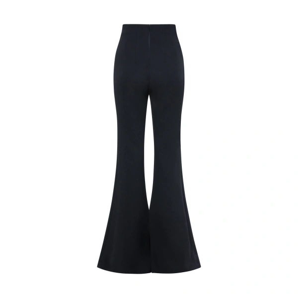 Sergio Hudson Black High Waisted Boot Cut Pant | Tailored Pants | Coveti
