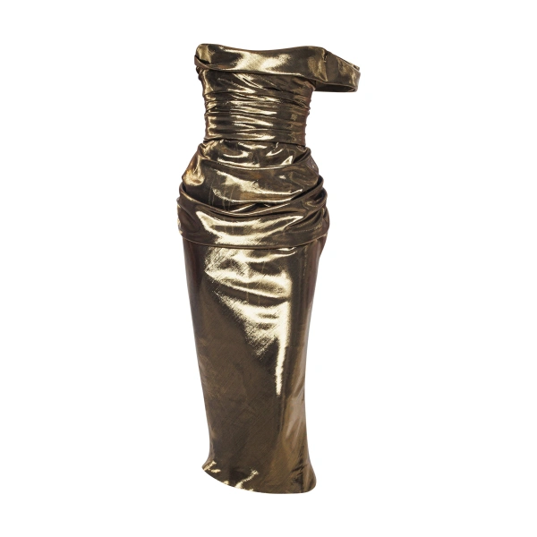Gold Lamé Cocktail Dress