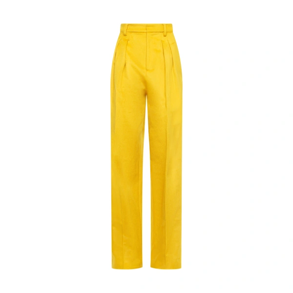 Mustard High Waisted Pleated Pant
