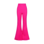 Sergio Hudson Raspberry High Waisted Boot Cut Pant | Tailored Pants | Coveti