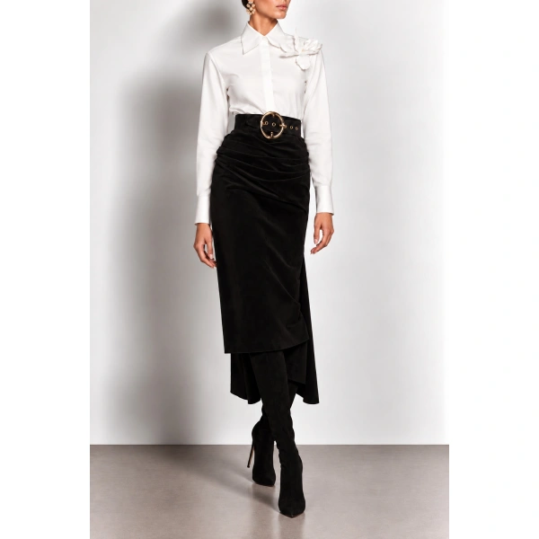 Sergio Hudson White Standard Collar Button Down Shirt | Shirts | Coveti