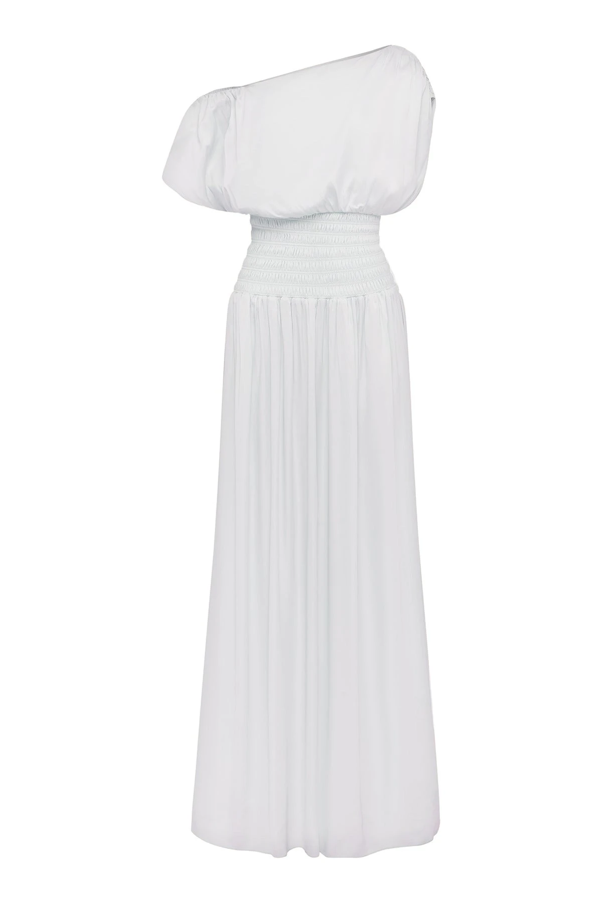 Shona Joy Agnes Shirred Asymmetrical Blouson Maxi Dress – Dresses – Australian Luxury Eventwear at Coveti Shona Joy Agnes Shirred Asymmetrical Blouson Maxi Dress