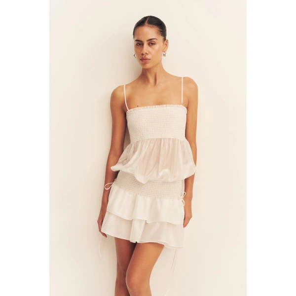 Shona Joy Aura Shirred Mini Dress, view 3