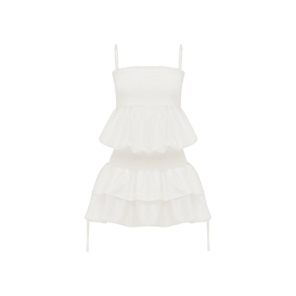 Aura Shirred Mini Dress