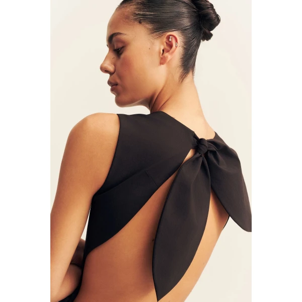 Shona Joy Campbell Bow Backless Maxi Dress, view 3