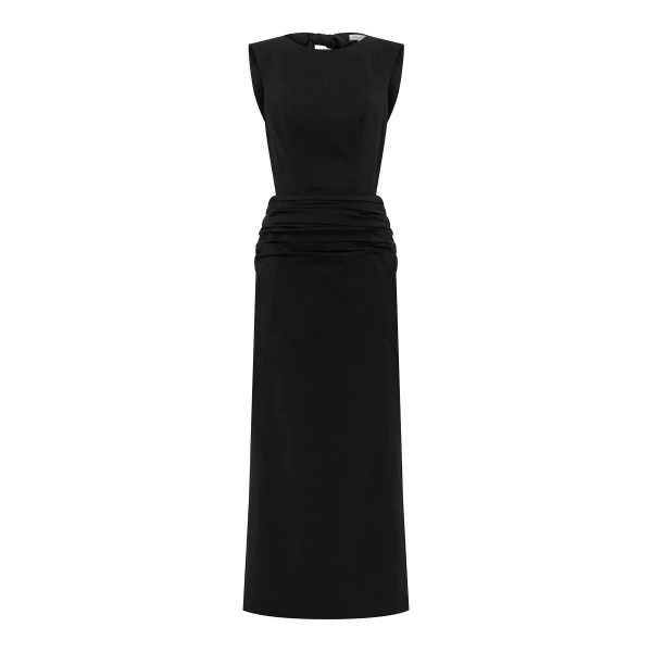 Shona Joy Campbell Bow Backless Maxi Dress