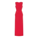 Shona Joy Campbell Bow Backless Maxi Dress in Goji