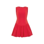 Shona Joy Campbell Bow Backless Mini Dress in Goji