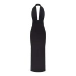 Shona Joy Campbell Halter Plunged Maxi Dress