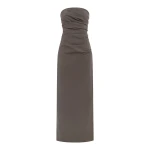 Shona Joy Campbell Strapless Draped Maxi Dress