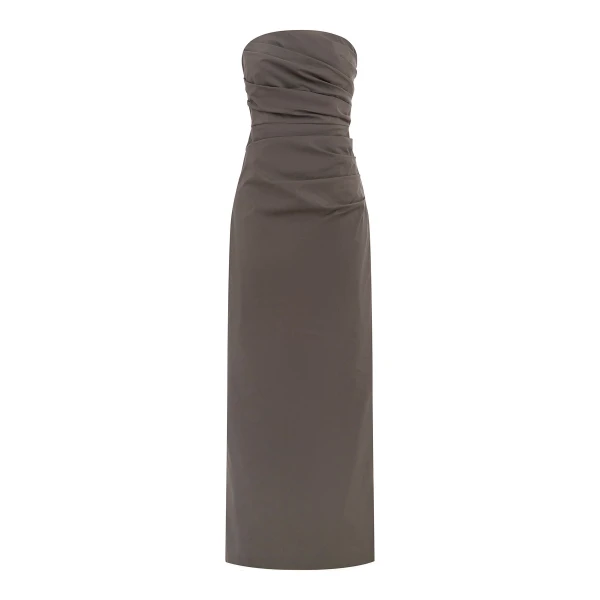 Campbell Strapless Draped Maxi Dress