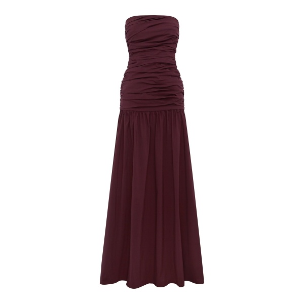 Shona Joy Campbell Strapless Ruched Maxi Dress