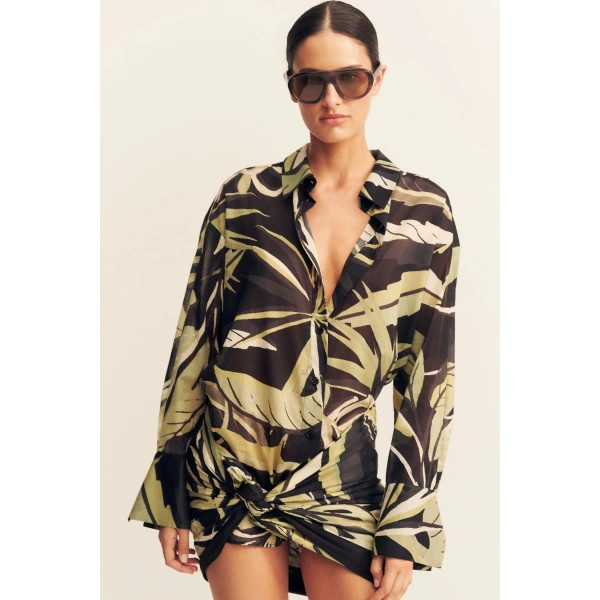 Shona Joy Celina Cotton Voile Shirt, view 3