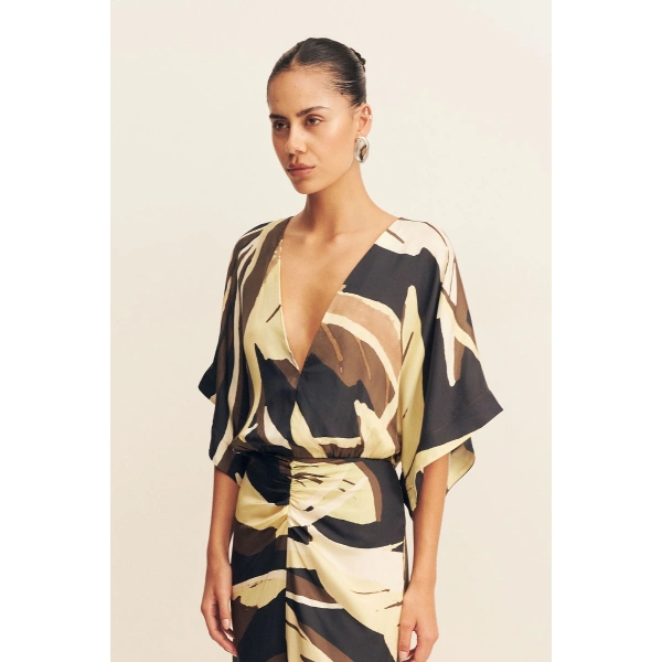 Shona Joy Eclipse Silk Viscose Maxi Dress, view 3