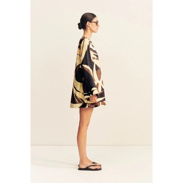 Shona Joy Eclipse Silk Viscose Mini Dress with Belt, view 5