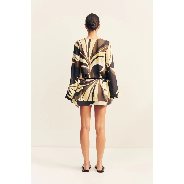 Shona Joy Eclipse Silk Viscose Mini Dress with Belt, view 6