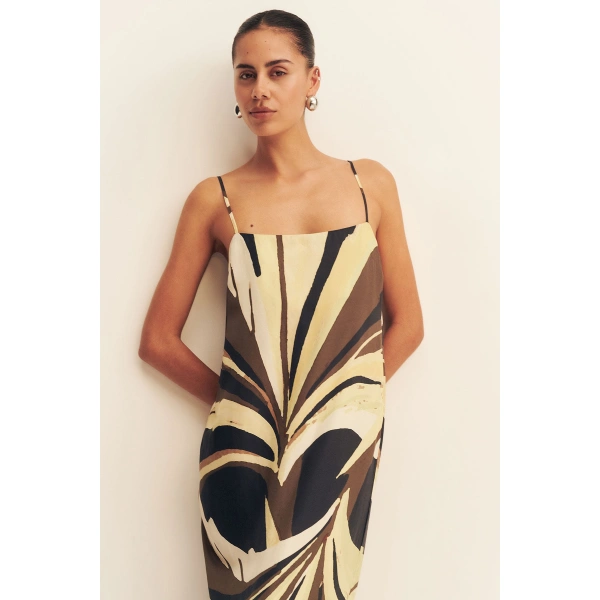 Shona Joy Eclipse Silk Viscose Slip Maxi Dress, view 3
