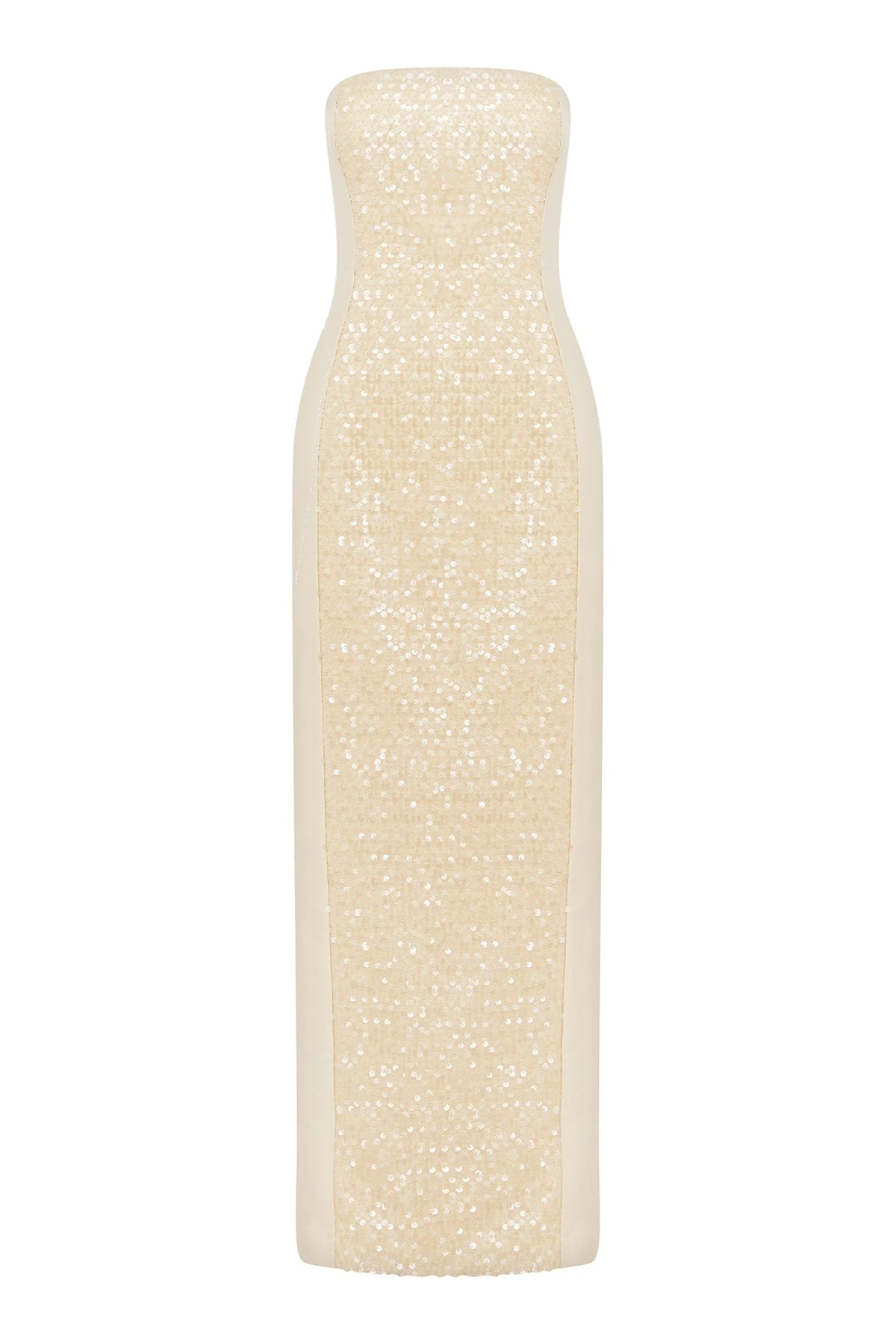Shona Joy Eluna Panelled Sequin Maxi Dress in Macadamia – Dresses – Australian Luxury Eventwear at Coveti Shona Joy Eluna Panelled Sequin Maxi Dress