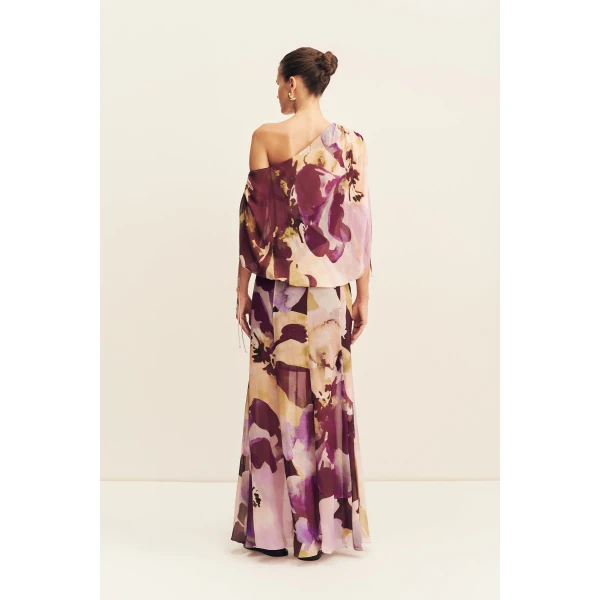 Shona Joy Gia Off Shoulder Blouson Maxi Dress