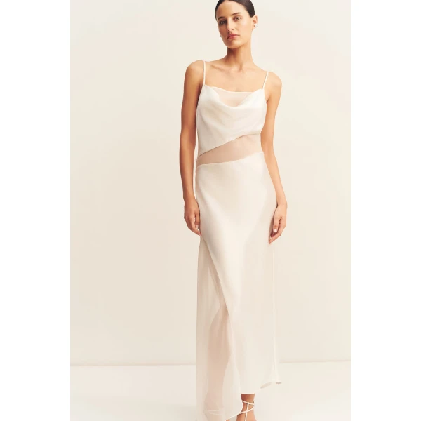 Shona Joy Iza Silk Contrast Maxi Dress