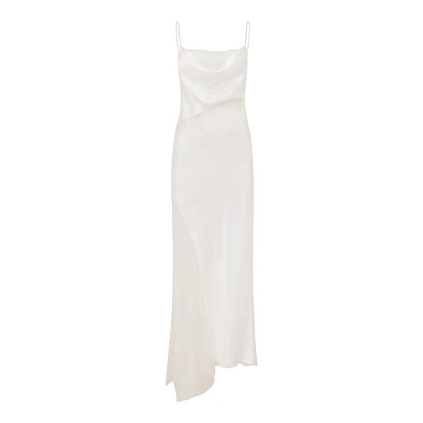Iza Silk Contrast Maxi Dress