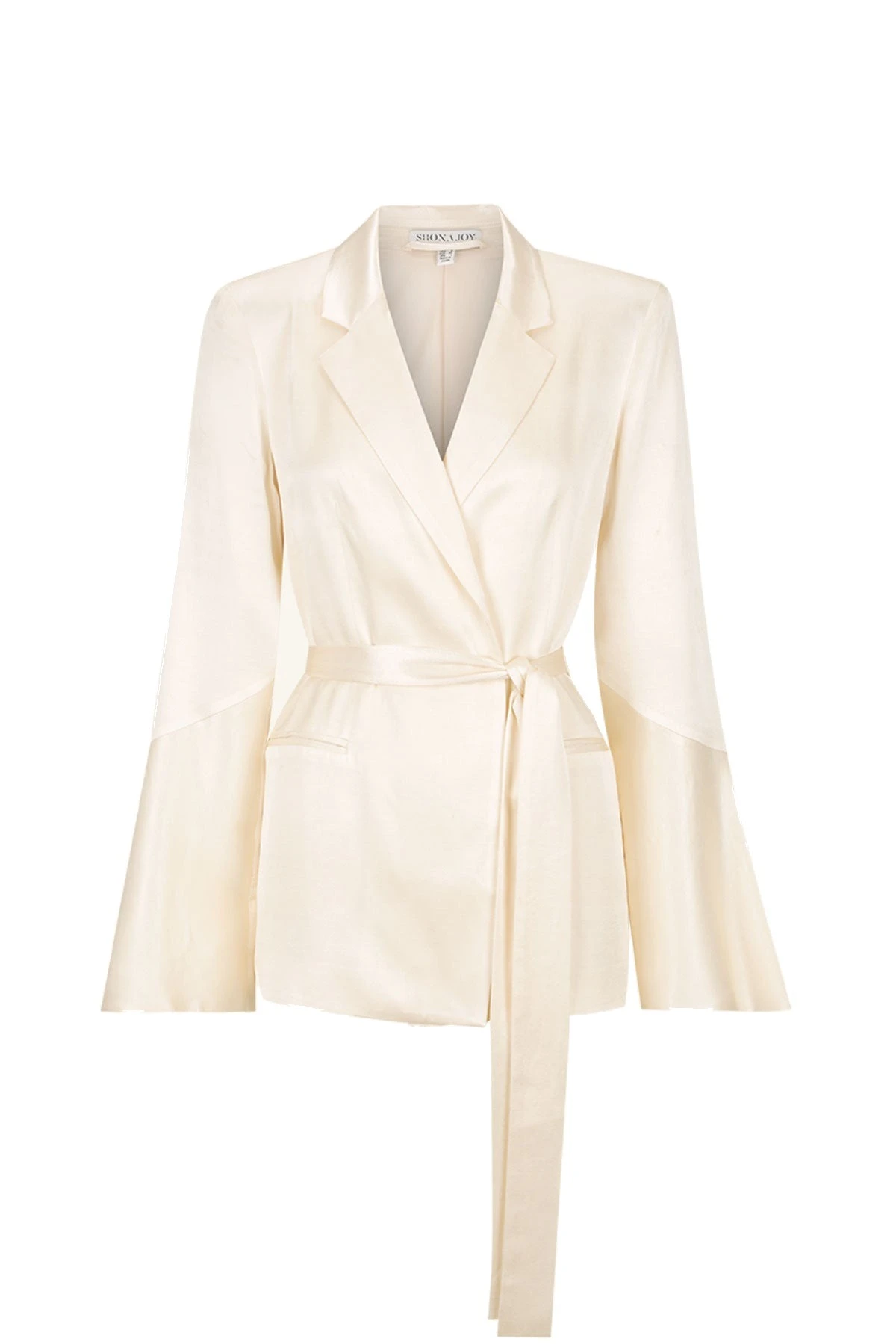 Shona Joy La Lune Flared Sleeve Belted Blazer in Cream – Jackets – Australian Luxury Eventwear at Coveti Shona Joy La Lune Flared Sleeve Belted Blazer
