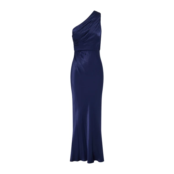 Shona Joy La Lune Gathered One Shoulder Maxi Dress