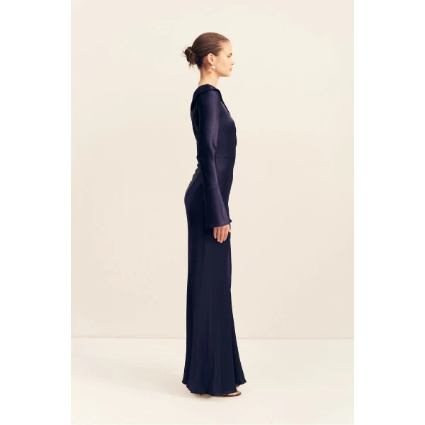 Shona Joy La Lune Long Sleeve Gathered Maxi Dress