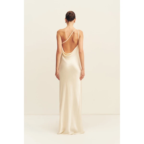 Shona Joy La Lune One Shoulder Cowl Back Maxi Dress