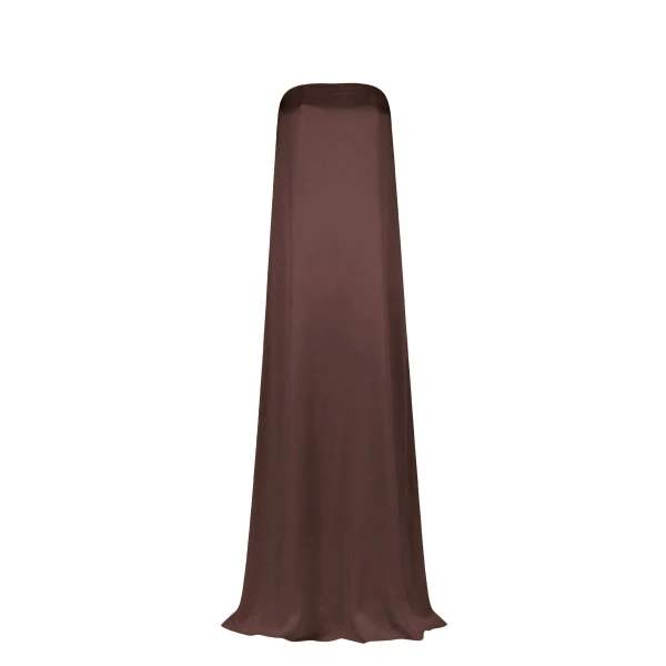 La Lune Strapless Column Maxi Dress in Espresso