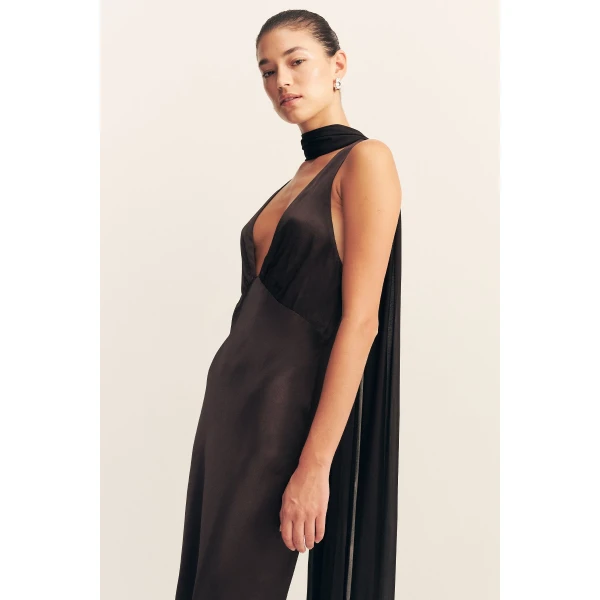 Shona Joy Lucent Scarf in Black, view 3