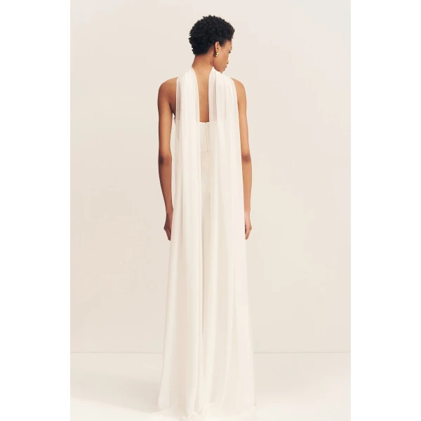 Shona Joy Lucent Scarf in Ivory, view 6