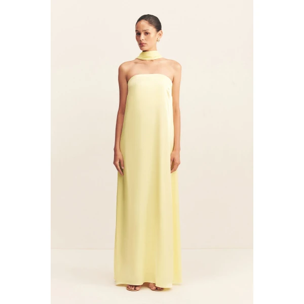 Shona Joy Lucent Scarf in Lemon, view 2