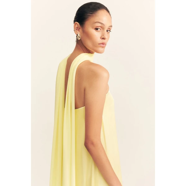 Shona Joy Lucent Scarf in Lemon, view 3